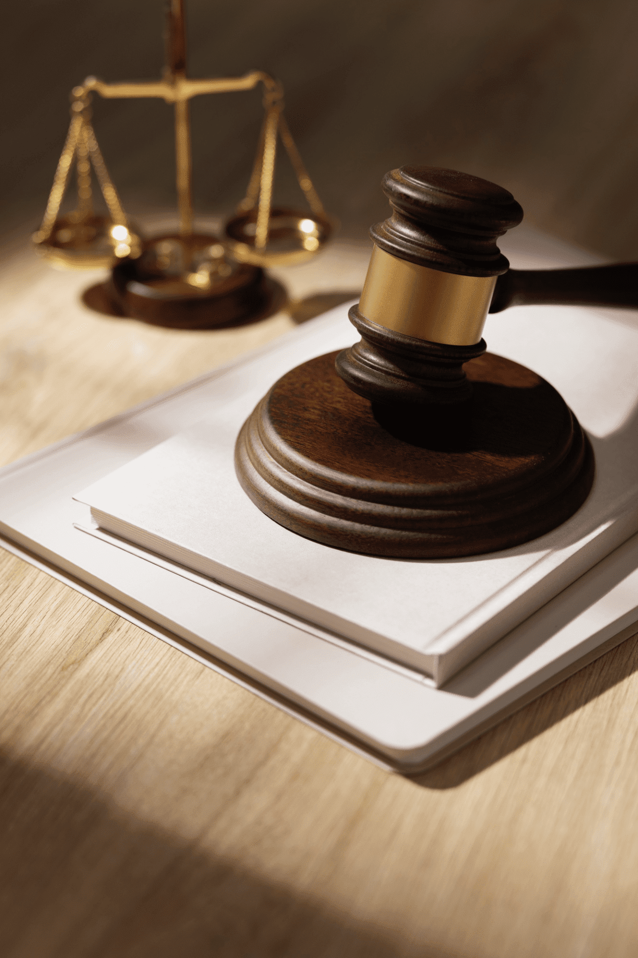 top view over career guidance items for judges